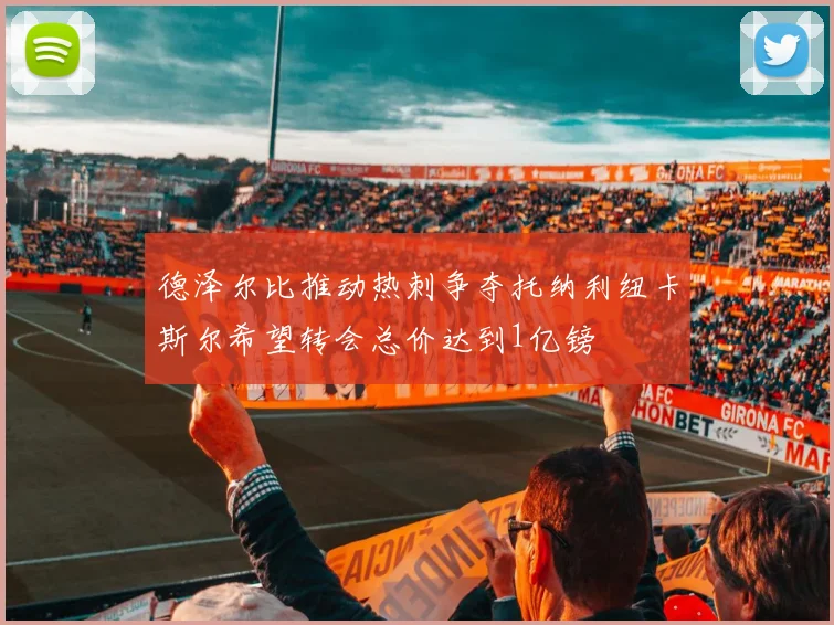 德泽尔比推动热刺争夺托纳利纽卡斯尔希望转会总价达到1亿镑